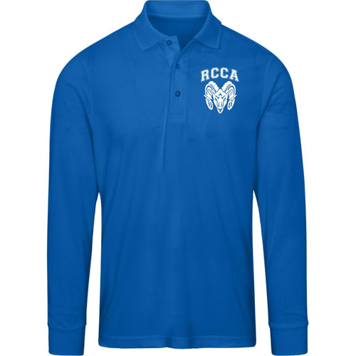 RCCA Mens Pinnacle Long Sleeve Pique Polo