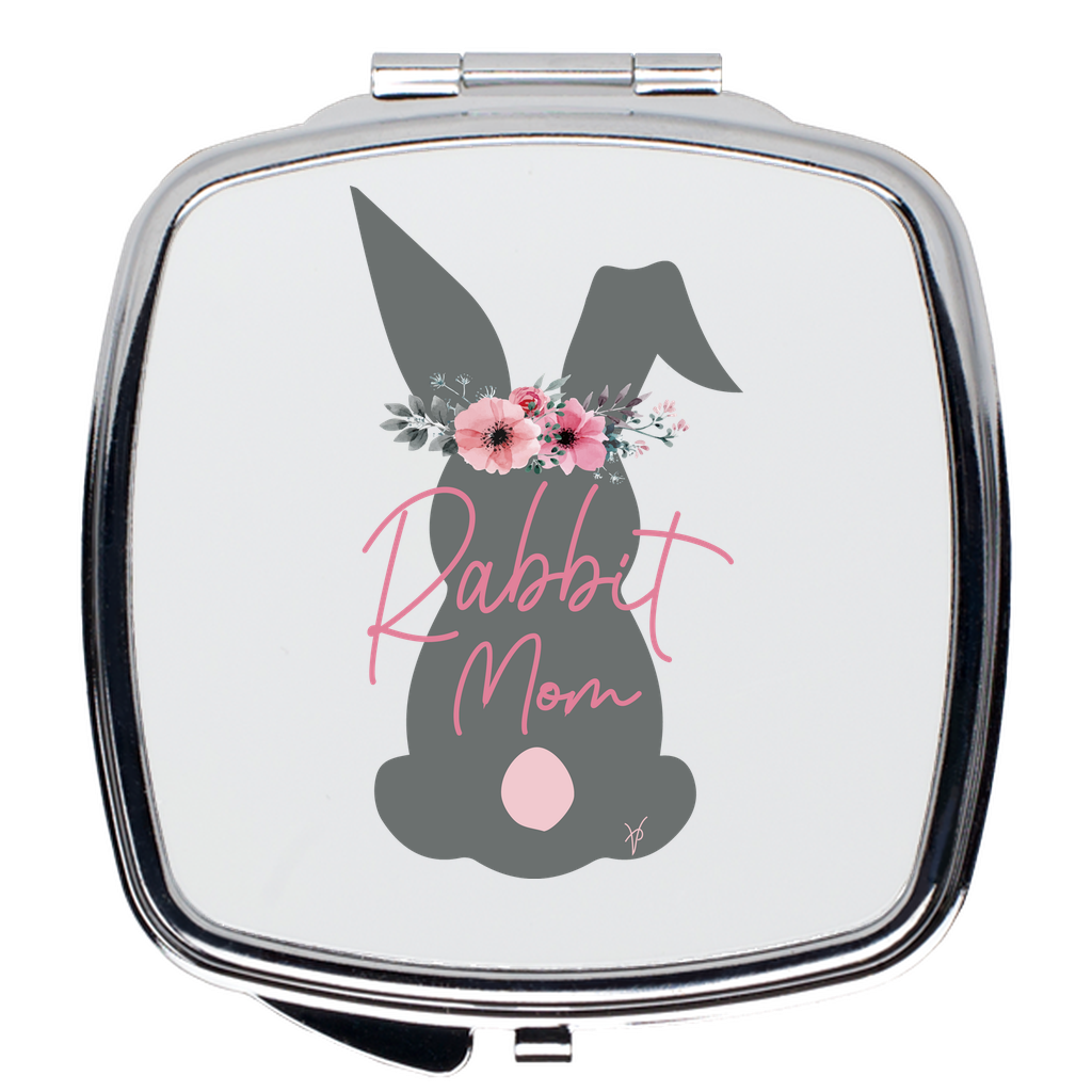 Compact Mirror- Rabbit Mom