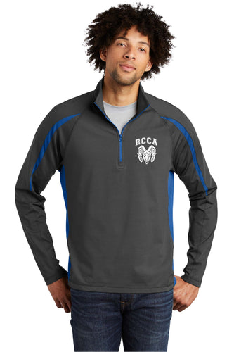 RCCA Layers- Sport Tek Wicking 1/2 zip Colorblock Pullover