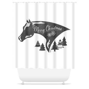 Painted Christmas Shower Curtain
