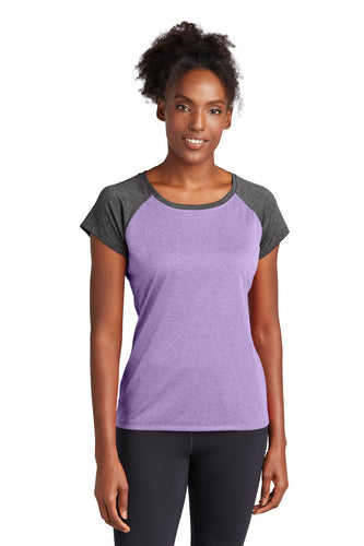 Women's Sport-Tek Heather on Heather Scoop Neck T