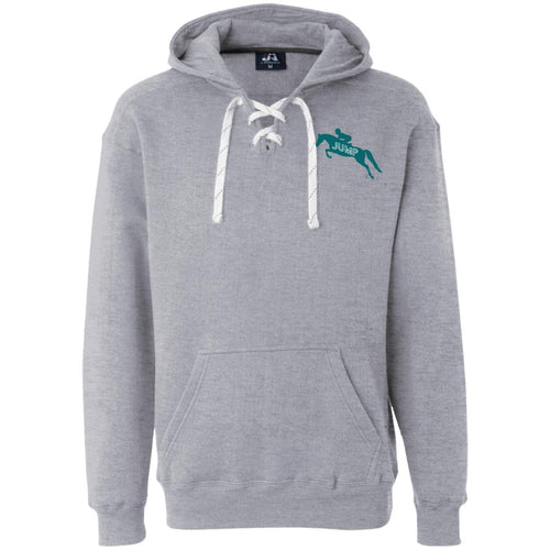 Jump teal logo Heavyweight Sport Lace Hoodie