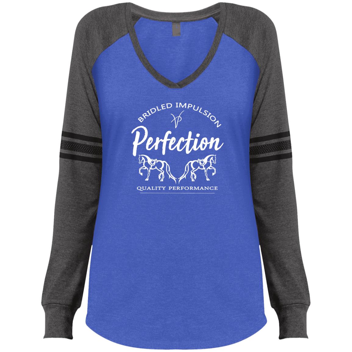 Perfection Ladies' Game LS V-Neck T-Shirt – Victory Pass Originals