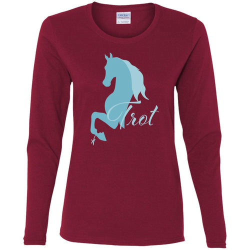 Trot Teal Ladies' Cotton LS T-Shirt