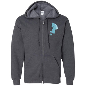 English Pleasure Teal Zip Up Hooded Sweatshirt