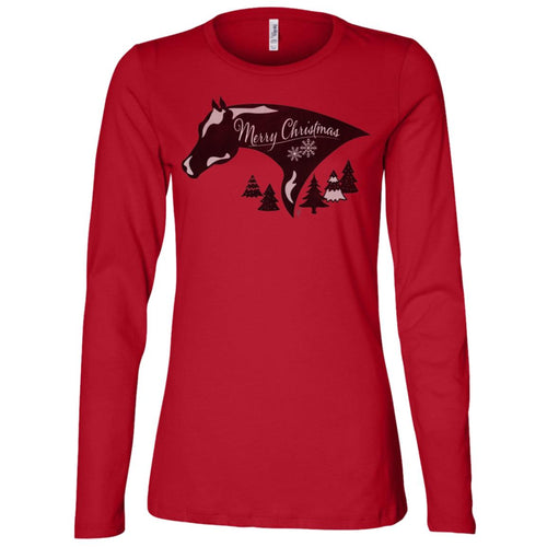 Painted Christmas Ladies'  LS Missy Fit