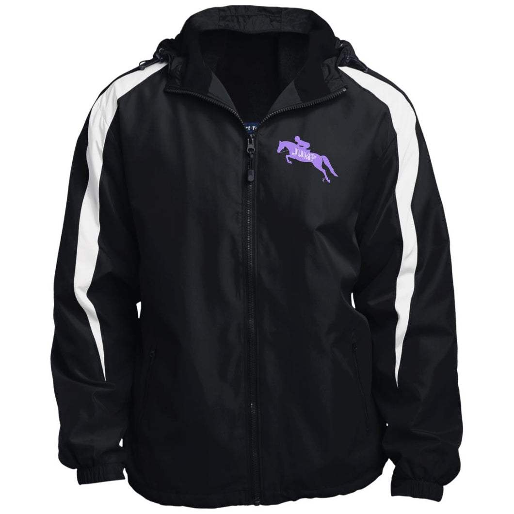Jump purple logo Lightweight Fleece Lined Hooded Jacket