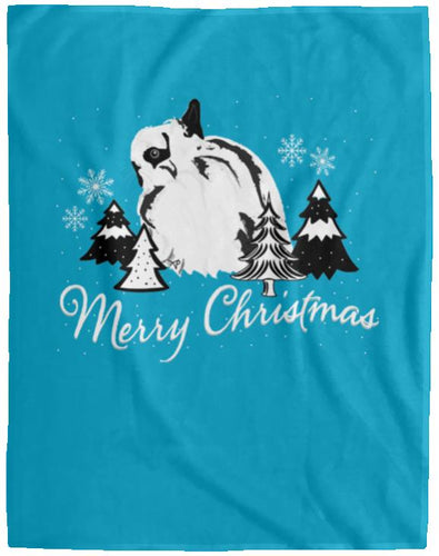 Merry Christmas Wooly, Cozy Plush Fleece Blanket - 60x80