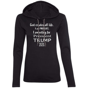 President Trump 2020 Ladies' LS T-Shirt Hoodie