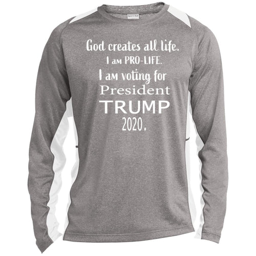 President Trump 2020 Long Sleeve Heather  Poly T