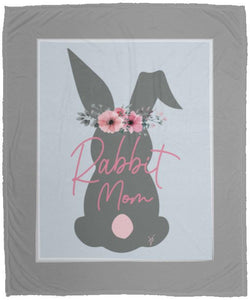 Rabbit Mom Cozy Plush Fleece Blanket - 50x60