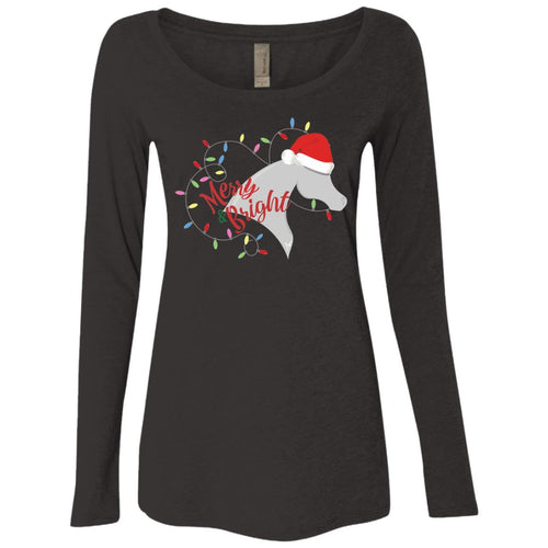 Ladies' Triblend LS Scoop