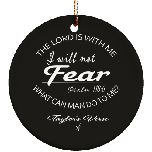 Taylor's Verse Ceramic Circle Ornament