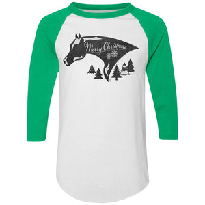 Painted Christmas Adult Raglan Jersey