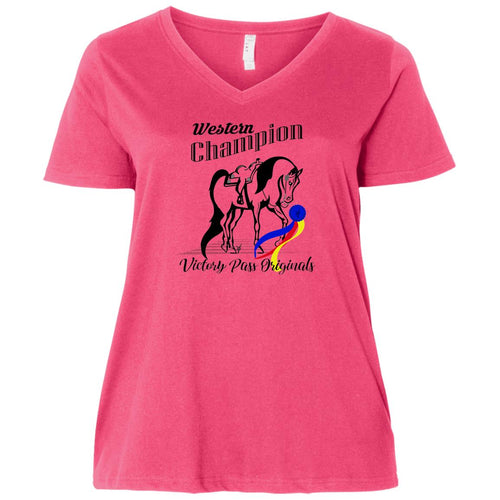 Ladies' Curvy V-Neck T-Shirt