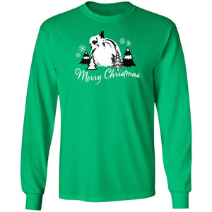 Merry Christmas Wooly Adult Long Sleeve T