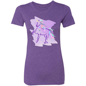 Trotting Unicorn Ladies' Triblend T-Shirt