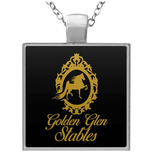 Golden Glen Stables Square Necklace