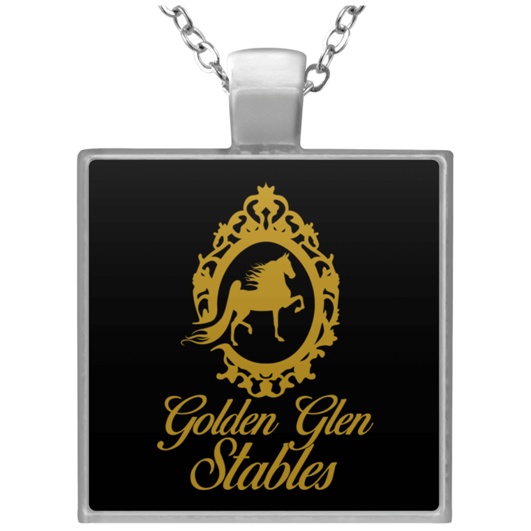Golden Glen Stables Square Necklace