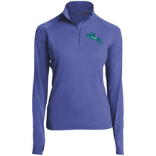 Jump teal logo Women's 1/2 Zip Performance Pullover