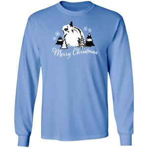 Merry Christmas Wooly Adult Long Sleeve T