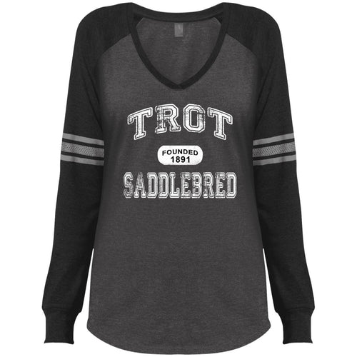 Saddlebred Ladies' Game LS V-Neck T-Shirt