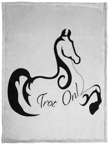 Trot On Plush Fleece Blanket - 30x40