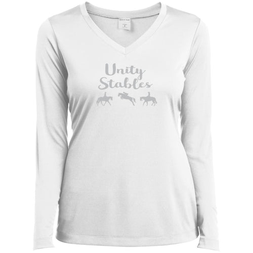 Unity Stables Ladies' LS Performance V-Neck
