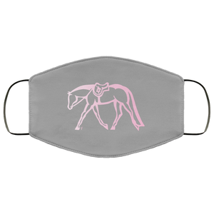 Hunter Horse Pink Fade Ink Face Mask