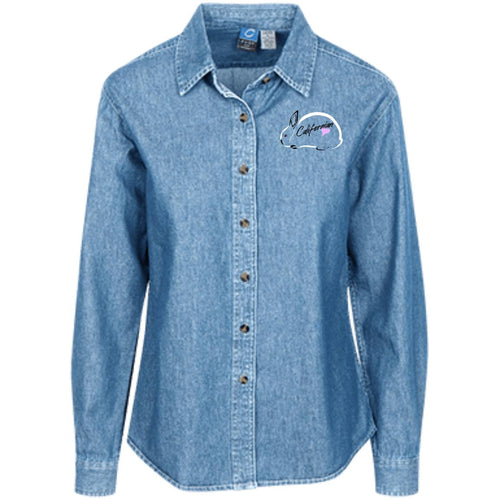 Women's LS Denim Shirt w/ Embroidered Californian