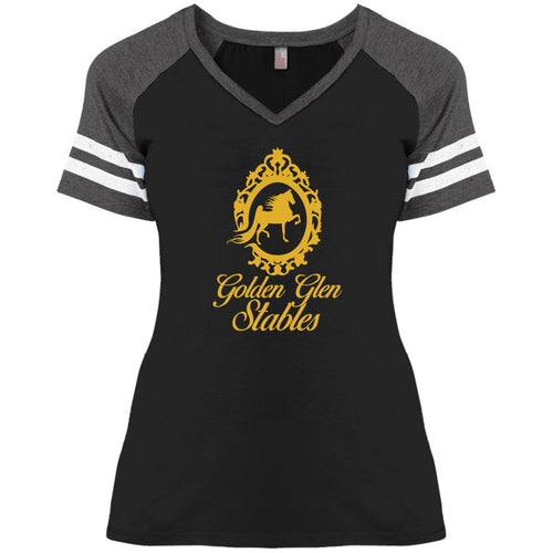 Golden Glen Stables Ladies' Game V-Neck T-Shirt