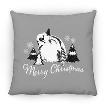 Two Sided Christmas Rabbit Square Pillow 18x18