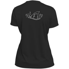 Finn Ladies’ Moisture-Wicking V-Neck T w/ back design