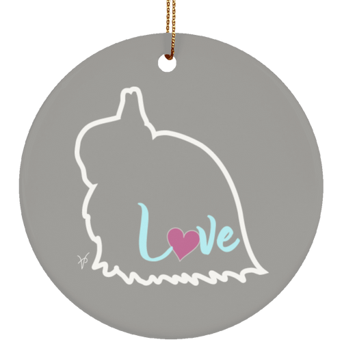 JW Love Ceramic Circle Ornament