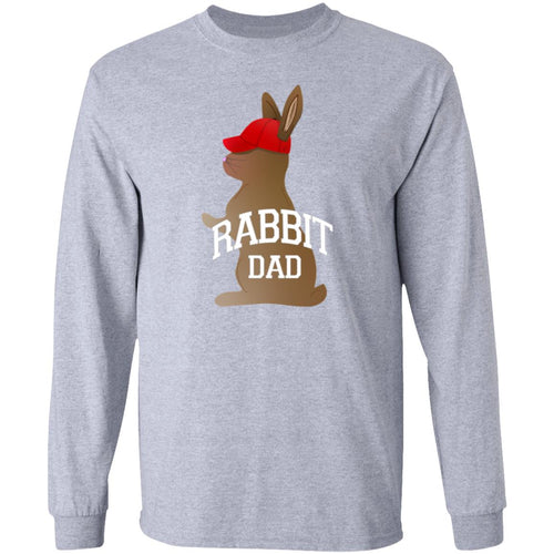 Rabbit Dad Red Hat LS T-Shirt
