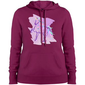 Trotting Unicorn Ladies' Hooded Sweatshirt