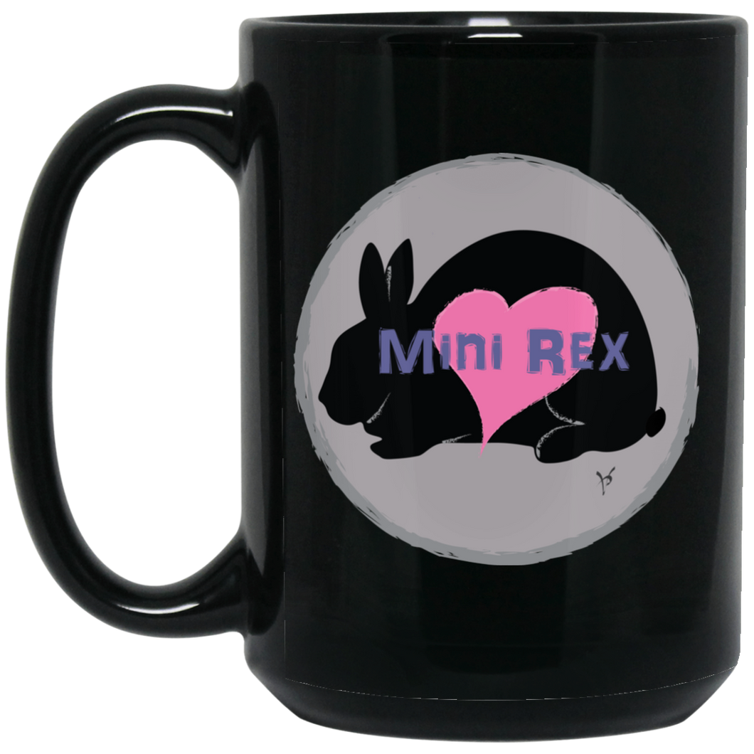Mini Rex 15 oz. Black Mug