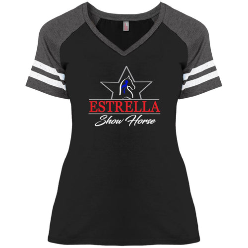 DM476 District Ladies' Game V-Neck T-Shirt
