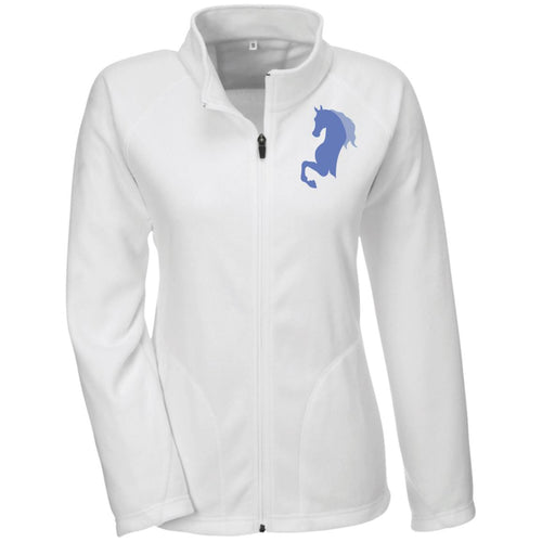 Ladies' Microfleece Full Zip Jacket- Trot Embroidered Design