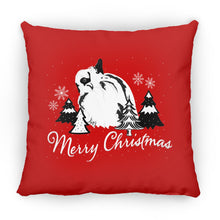 Two Sided Christmas Rabbit Square Pillow 18x18