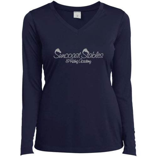 Suncoast Stables Ladies' LS Performance V-Neck T