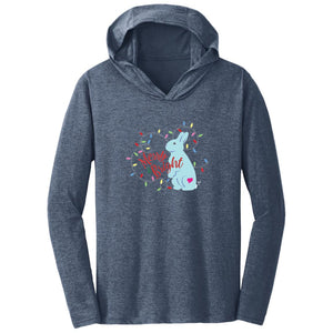 Merry and Bright Adult Triblend T-Shirt Hoodie