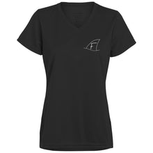 Finn Ladies’ Moisture-Wicking V-Neck T w/ back design