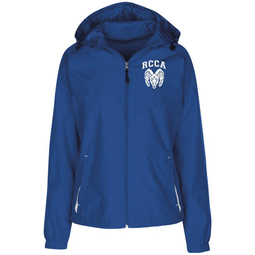 RCCA Ladies' Jersey-Lined Hooded Windbreaker