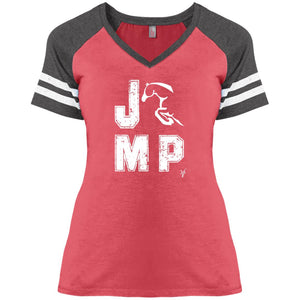 JUMP  Ladies' Game V-Neck T-Shirt