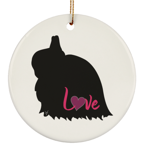 JW Love Ceramic Circle Ornament