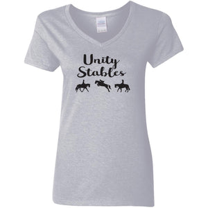 Unity Stables Ladies' 5.3 oz. V-Neck T-Shirt