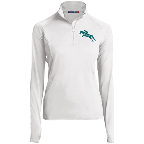 Jump teal logo Women's 1/2 Zip Performance Pullover