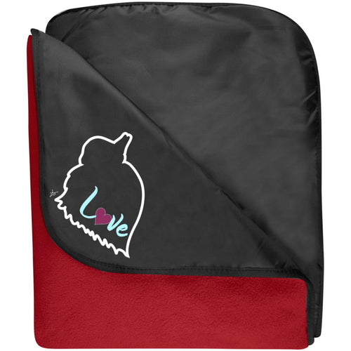 JW Love Fleece & Poly Travel Blanket