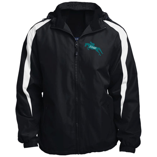 Jump teal logo Lightweight Fleece Lined Hooded Jacket